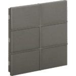Rosa Metal Brushed KNX Switch, 3-Gang, Bronze, Status LED without Icon