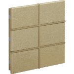 Rosa Metal Brushed KNX Switch, 3-Gang, Gold, Status LED without Icon