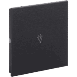Rosa Metal Brushed KNX Switch, Single, Anthracite, Status LED with Icon