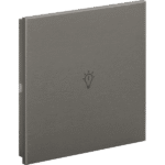 Rosa Metal Brushed KNX Switch, Single, Bronze, Status LED with Icon, with Built-in Temperature Sensor