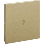 Rosa Metal Brushed KNX Switch, Single, Gold, Status LED with Icon