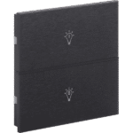 Rosa Metal Brushed KNX Switch, 1-Gang, Anthracite, Status LED with Icon, with Built-in Temperature Sensor