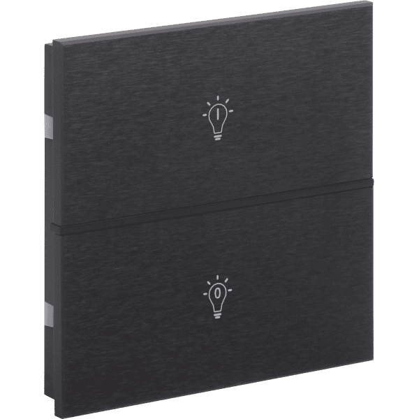 int-rmst1-0100b1 Rosa Metal Brushed KNX Switch, 1-Gang, Anthracite, Status LED with Icon, with Built-in Temperature Sensor - Image 1