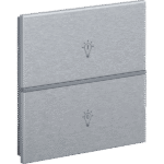 Rosa Metal Brushed KNX Switch, 1-Gang, Natural, Status LED with Icon, with Built-in Temperature Sensor