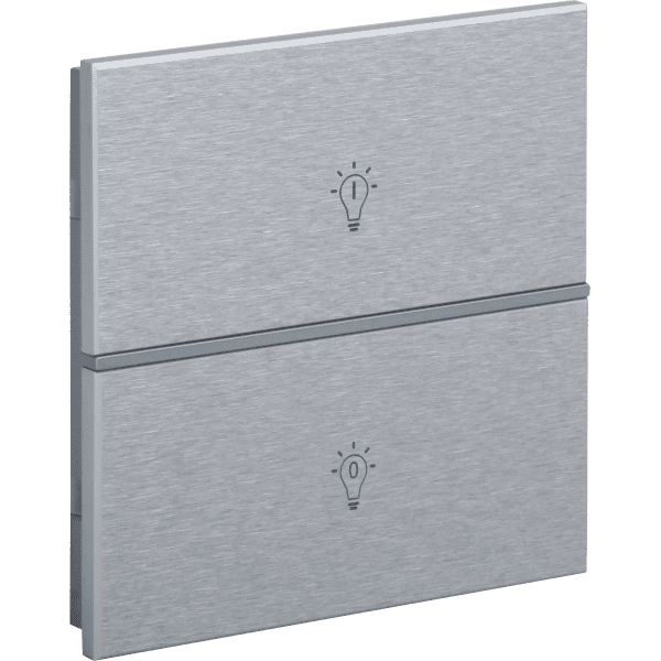 int-rmst1-0400b1 Rosa Metal Brushed KNX Switch, 1-Gang, Natural, Status LED with Icon - Image 1