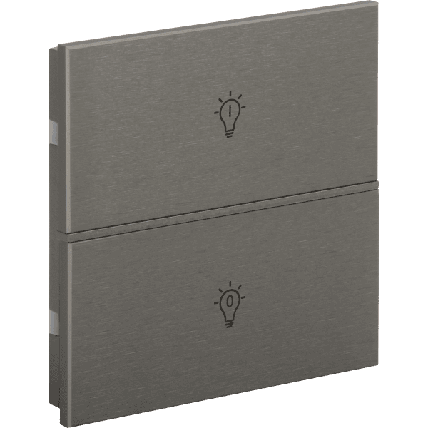 int-rmst1-0500b1 Rosa Metal Brushed KNX Switch, 1-Gang, Bronze, Status LED with Icon, with Built-in Temperature Sensor - Image 1