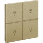 Rosa Metal Brushed KNX Switch, 2-Gang, Gold, Status LED with Icon, with Built-in Temperature Sensor