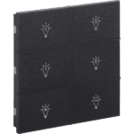 Rosa Metal Brushed KNX Switch, 3-Gang, Anthracite, Status LED with Icon