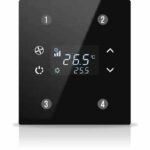 Rosa Solid KNX Thermostat, 2-Gang, Anthracite