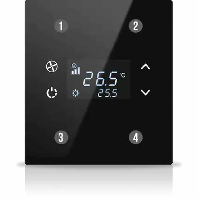 int-rst2-0100f1 Rosa Solid KNX Thermostat, 2-Gang, Anthracite - Image 1