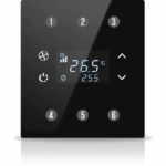 Rosa Solid KNX Thermostat, 3-Gang, Anthracite