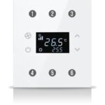 Rosa Solid KNX Thermostat, 3-Gang, Pearl White