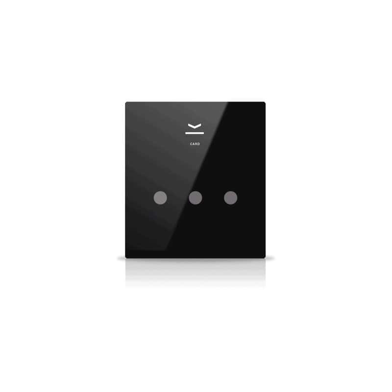 mn-b-ch03 Mona KNX Card Holder, 3-Button, Black - Image 1
