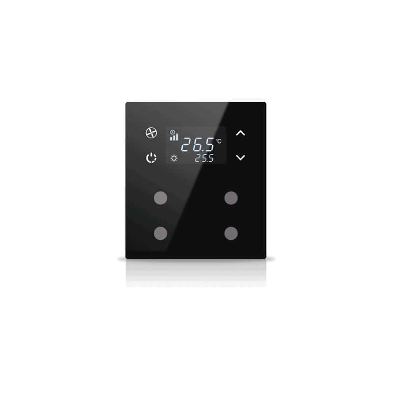 mn-b-t04 Mona KNX Thermostat, 4-Button, Black - Image 1