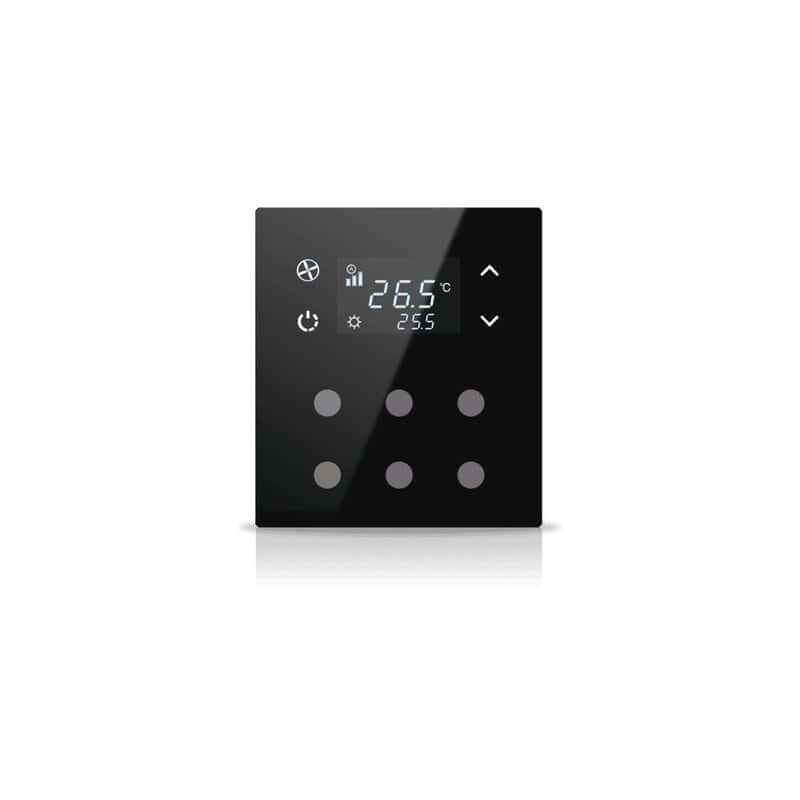 mn-b-t06-2 Mona KNX Thermostat, 6-Button, Black - Image 1