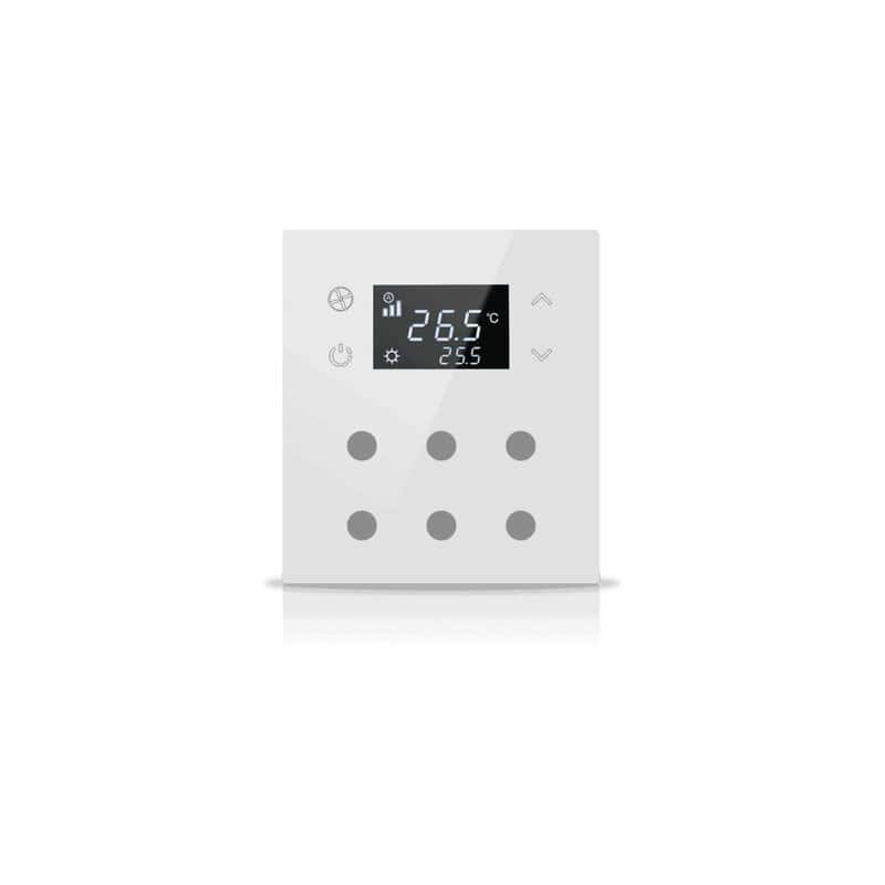 mn-w-t06-2 Mona KNX Thermostat, 6-Button, White - Image 1